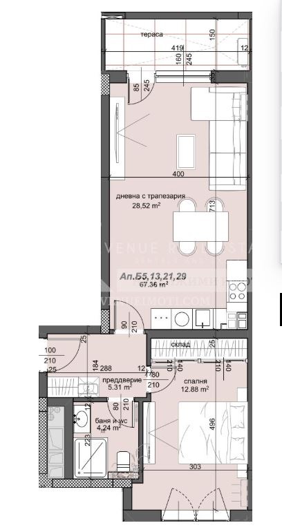Продава 2-СТАЕН, гр. Пловдив, Тракия, снимка 2 - Апартаменти - 53690175