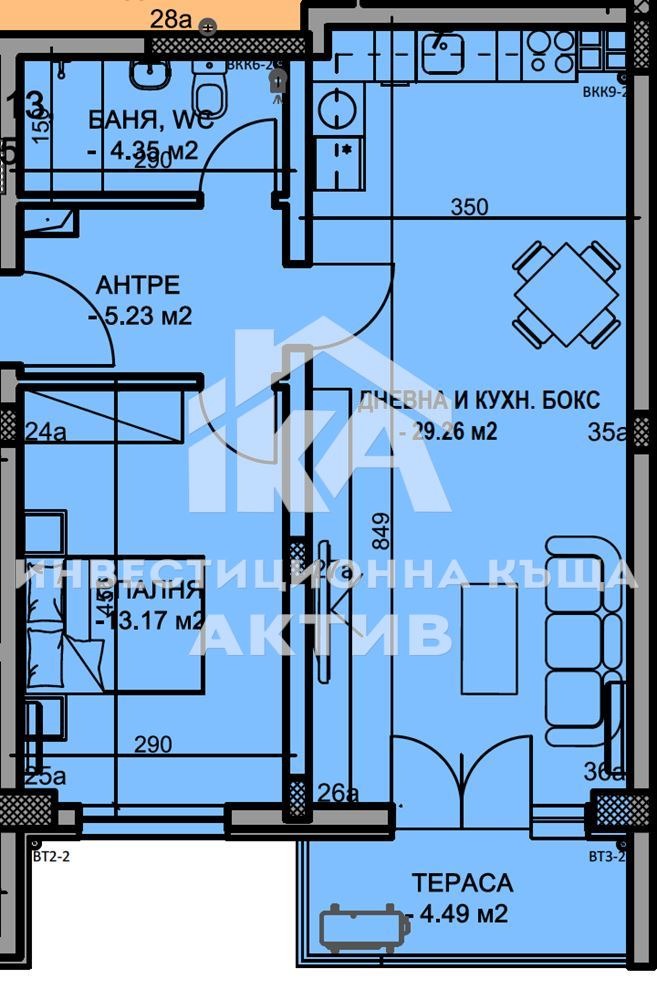 Продава 2-СТАЕН, гр. Пловдив, Южен, снимка 2 - Апартаменти - 54689414