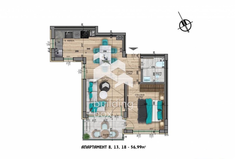 En venta  1 dormitorio Sofia , Studentski grad , 67 metros cuadrados | 81489263