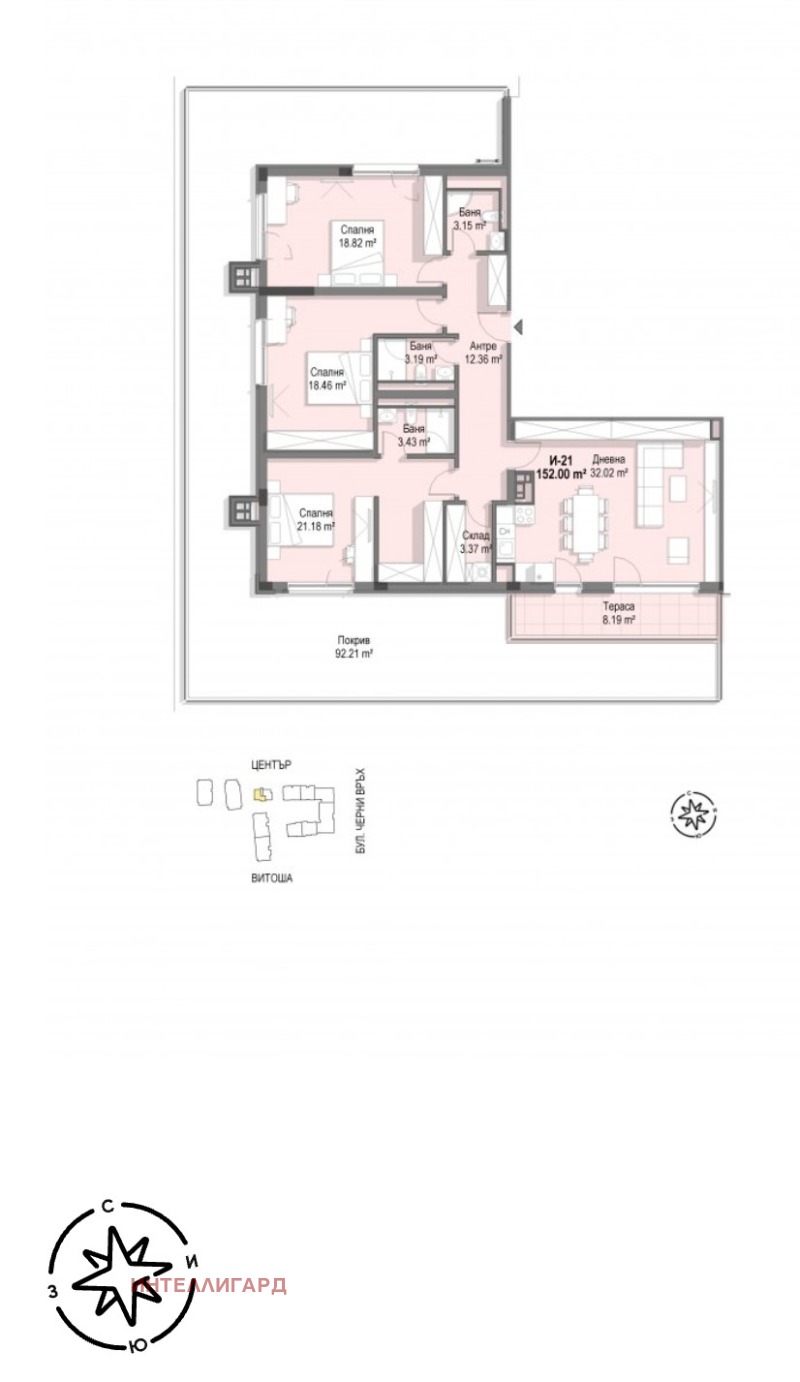 Продава  4-стаен град София , Кръстова вада , 174 кв.м | 65293680 - изображение [10]