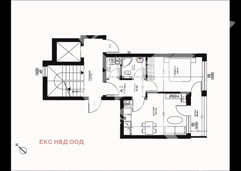 Продава  2-стаен град Пловдив , Център , 56 кв.м | 62566195