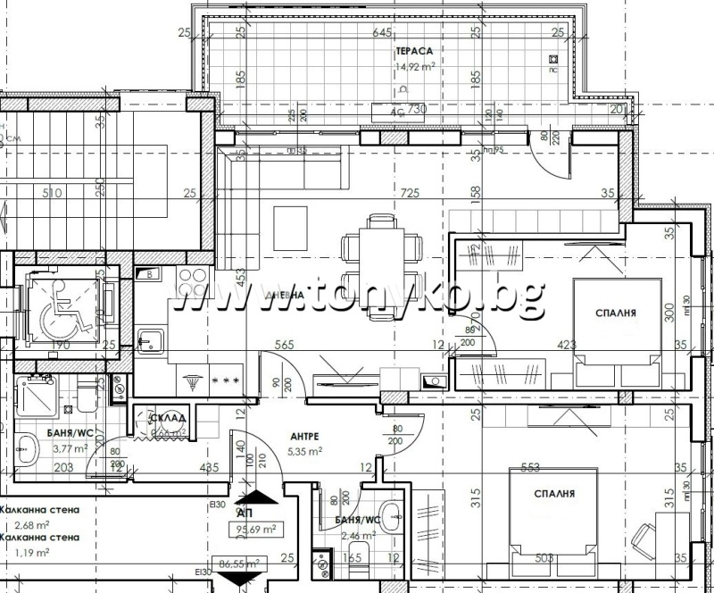 Продава 3-СТАЕН, гр. Пловдив, Христо Смирненски, снимка 3 - Aпартаменти - 37437175