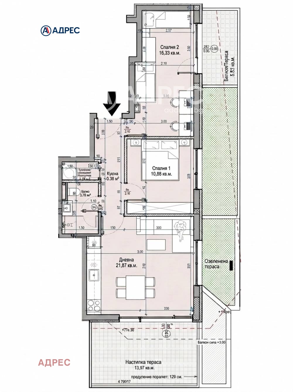 Продава 3-СТАЕН, гр. Варна, Бриз, снимка 3 - Апартаменти - 56332813