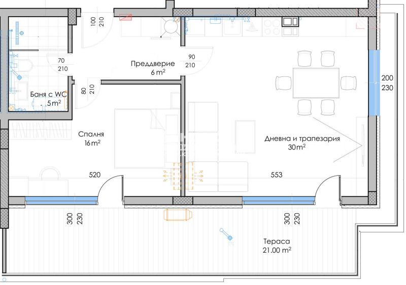 Zu verkaufen  1 Schlafzimmer Plowdiw , Zentar , 104 qm | 77021214 - Bild [2]