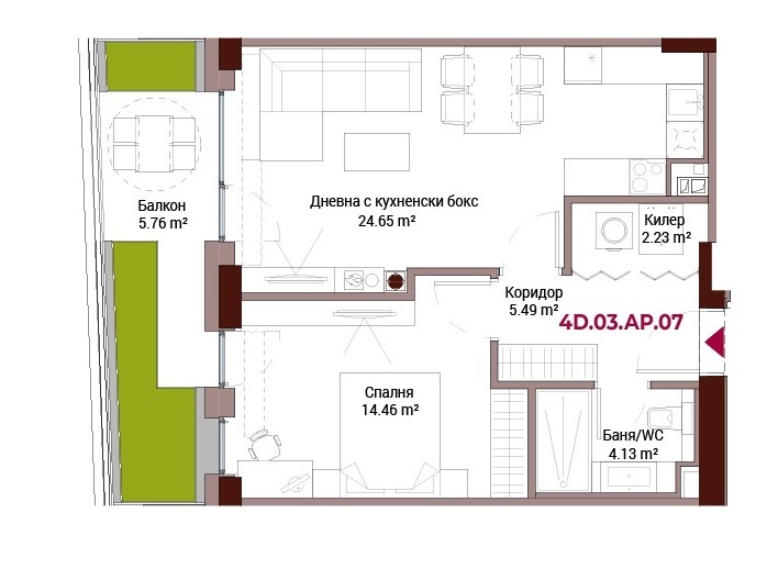 Na prodej  1 ložnice Sofia , Lozenec , 93 m2 | 20533879 - obraz [6]