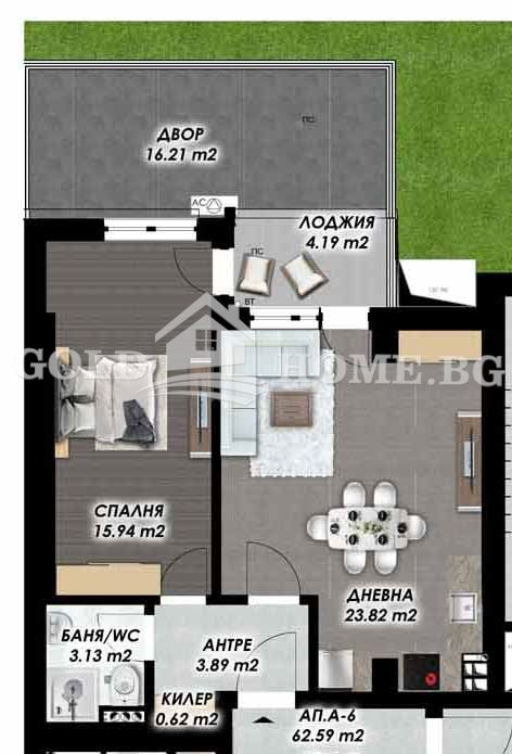 Продава 2-СТАЕН, гр. Пловдив, Гагарин, снимка 14 - Апартаменти - 53888176