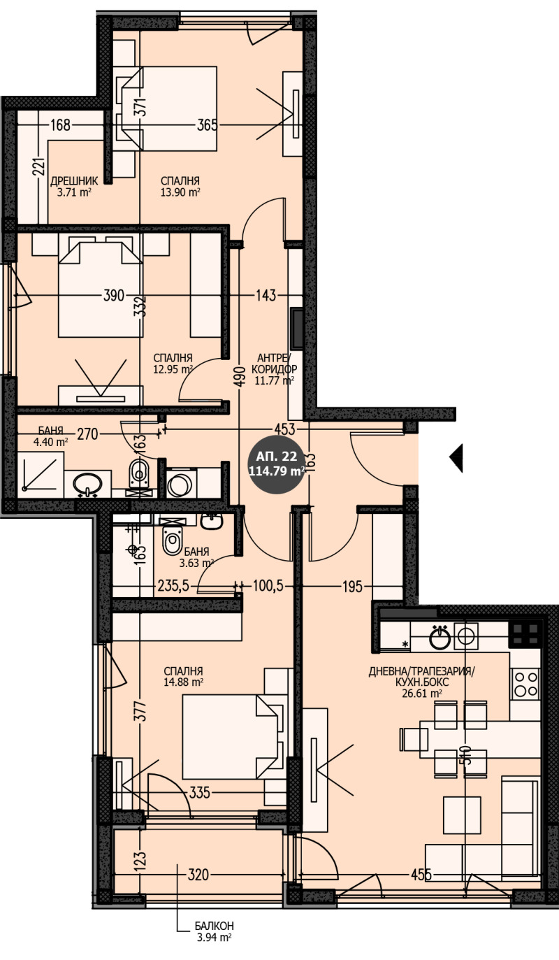 For Sale  3 bedroom Sofia , Mladost 4 , 134 sq.m | 73052674 - image [11]