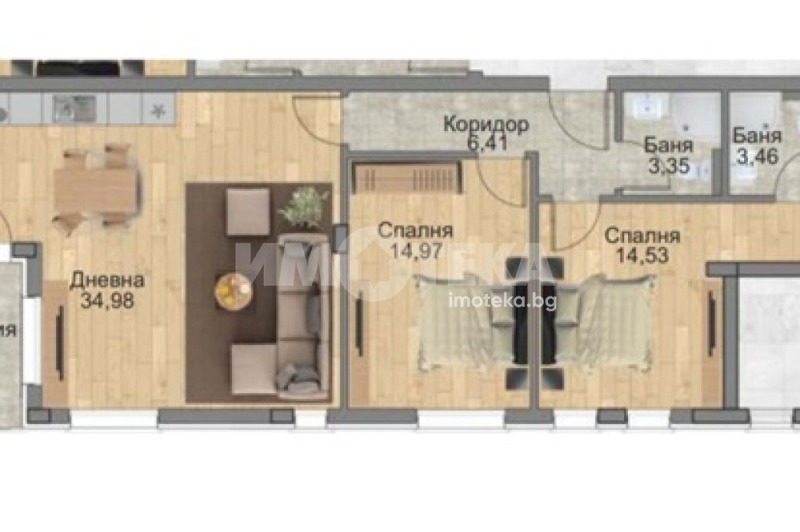 Продава 2-СТАЕН, град София, Княжево • 256000 € / 500692.48 лв. • 94560381 1