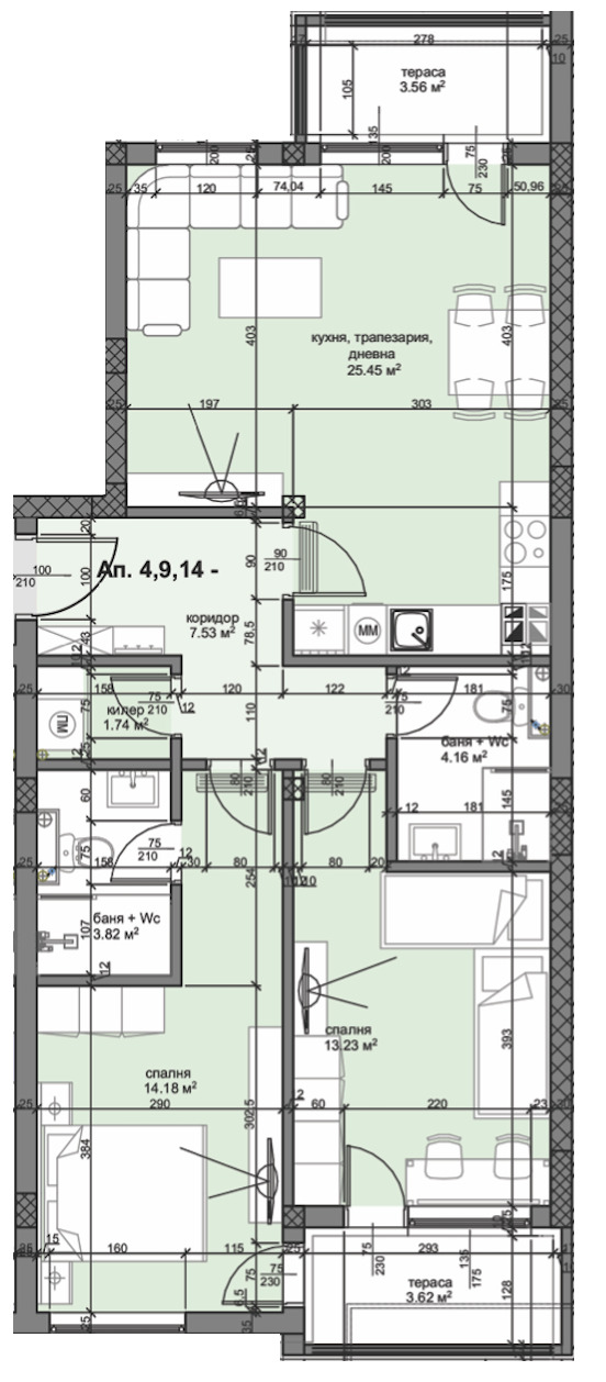 Продава 3-СТАЕН, гр. Пловдив, Кършияка, снимка 1 - Aпартаменти - 49557767