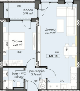 1 bedroom Trakiya, Plovdiv 1