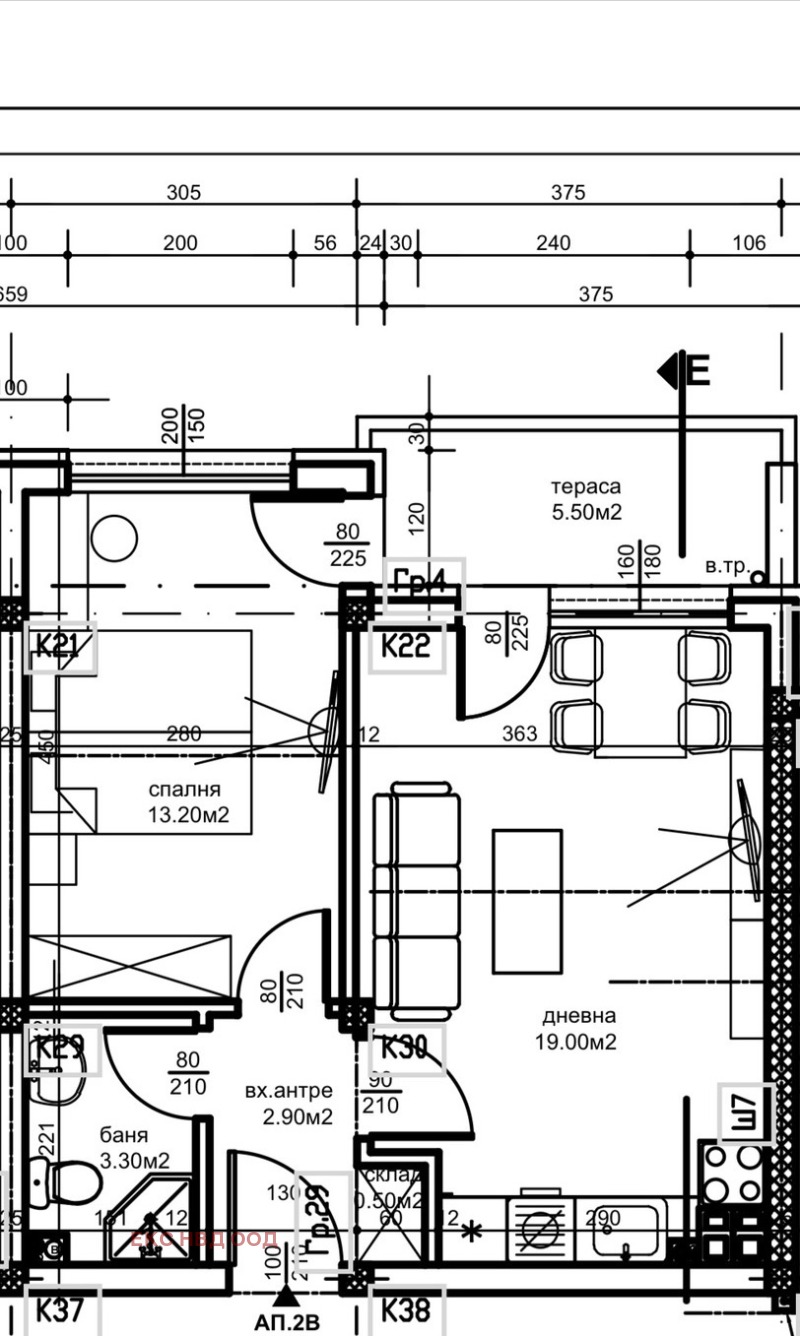 Na prodej  1 ložnice Plovdiv , Južen , 58 m2 | 79328478