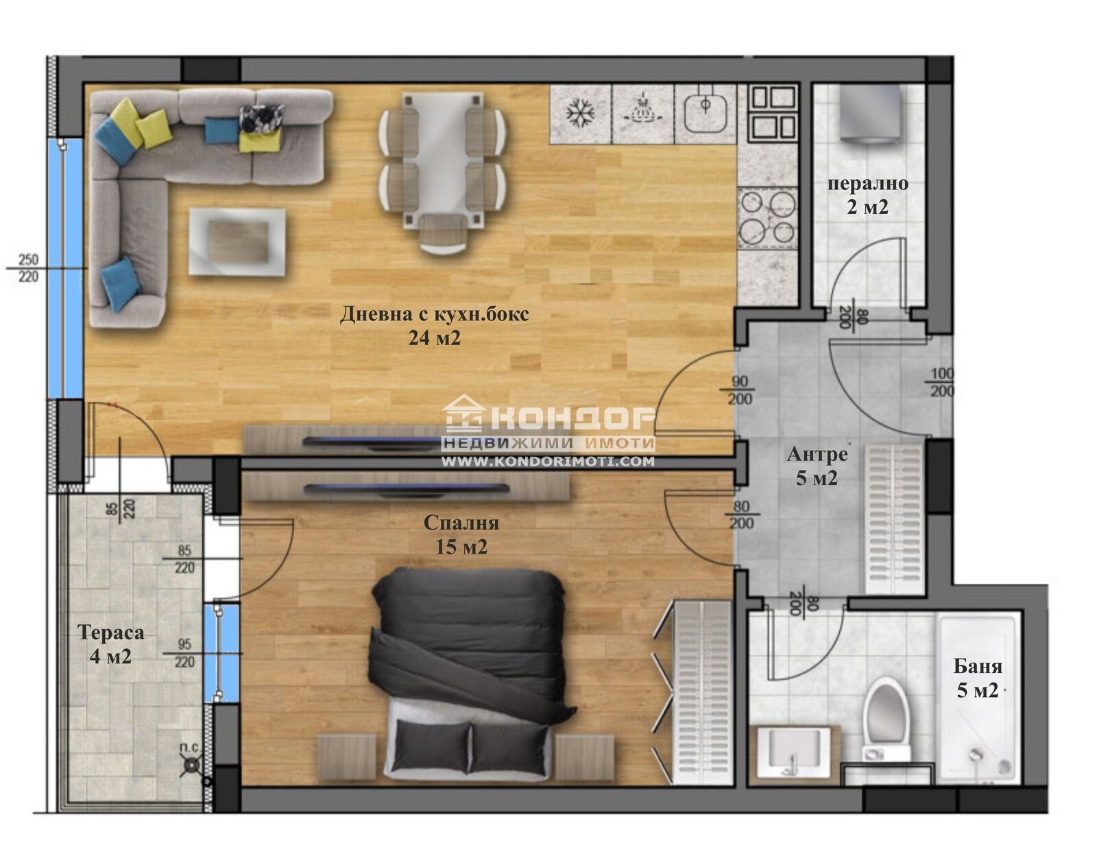 Продава 2-СТАЕН, гр. Пловдив, Остромила, снимка 3 - Апартаменти - 53869607