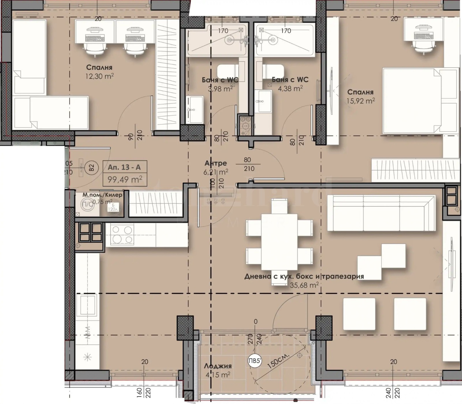 Продава 3-СТАЕН, гр. София, Връбница 2, снимка 5 - Апартаменти - 52226272