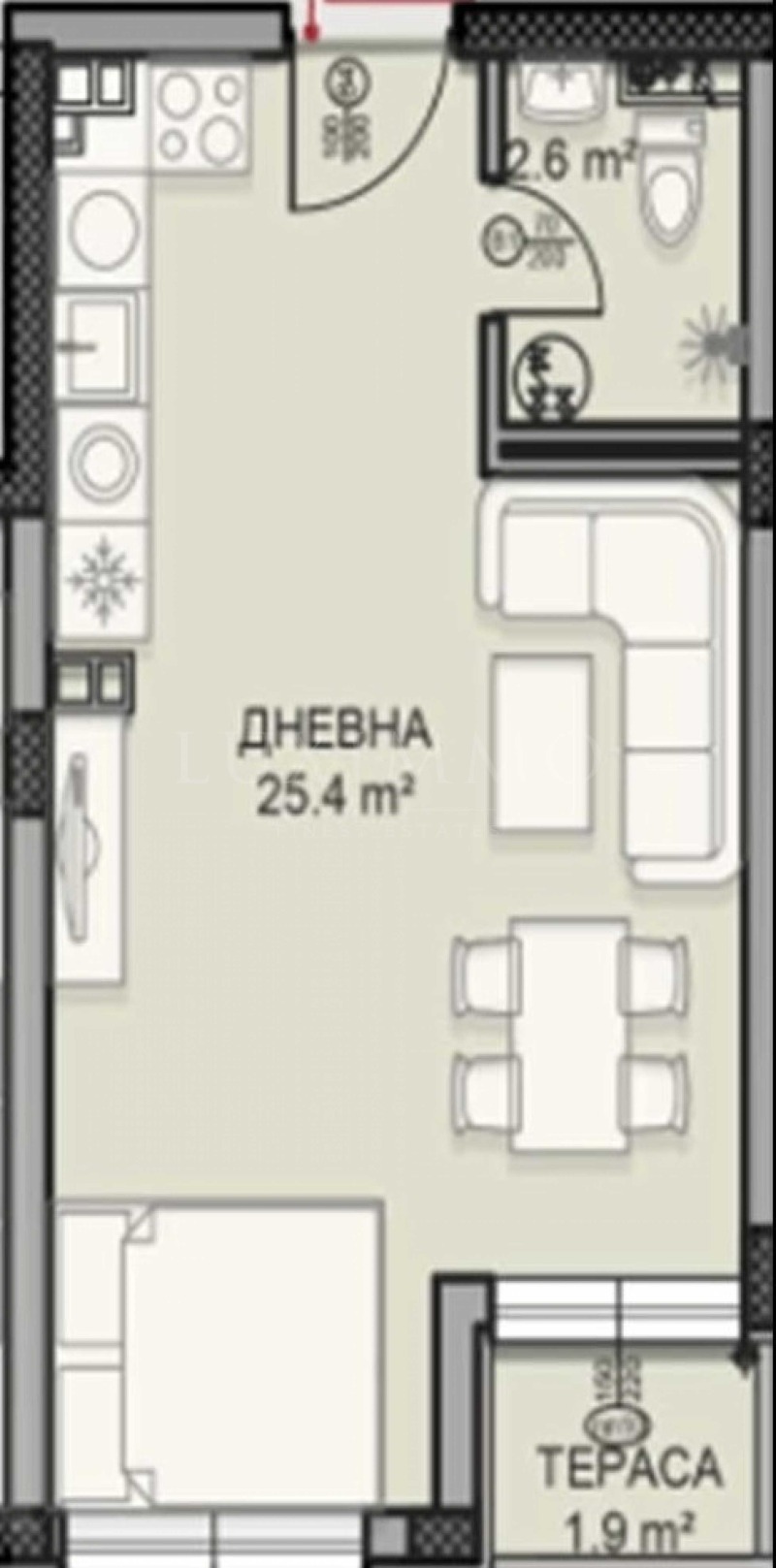 Till salu  Studio Sofia , Darvenica , 44 kvm | 39656983 - bild [4]