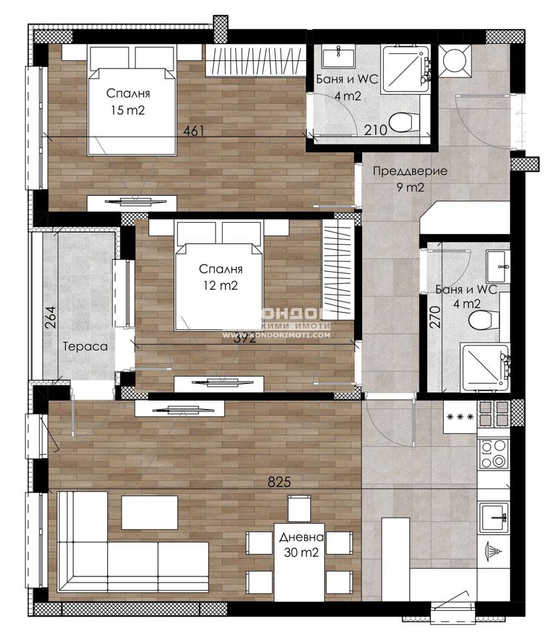 À venda  2 quartos Plovdiv , Vastanitcheski , 112 m² | 18701560 - imagem [2]