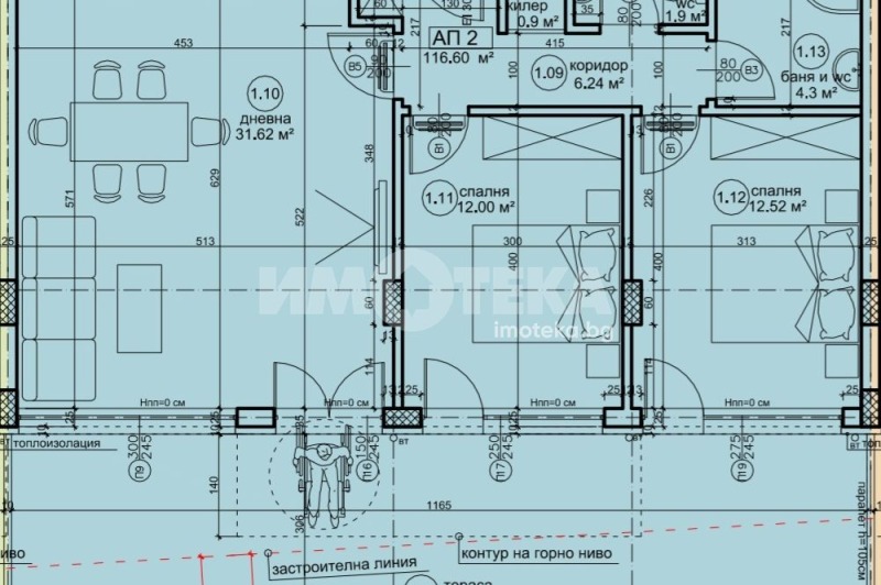 Προς πώληση  2 υπνοδωμάτια Βαρνα , Βρηζ , 130 τ.μ | 12539417