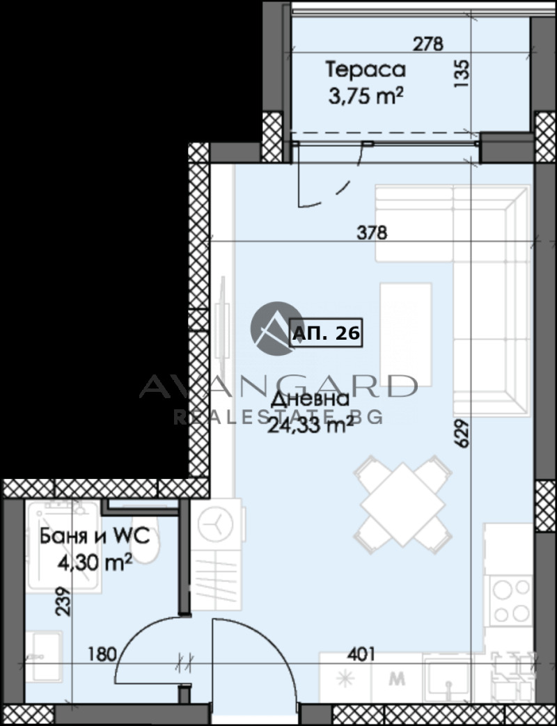 Til salgs  Studio Plovdiv , Trakija , 46 kvm | 68888779 - bilde [3]