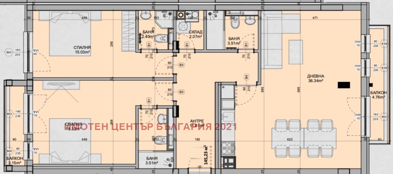 Продава 3-СТАЕН, гр. София, Манастирски ливади, снимка 3 - Апартаменти - 52041285