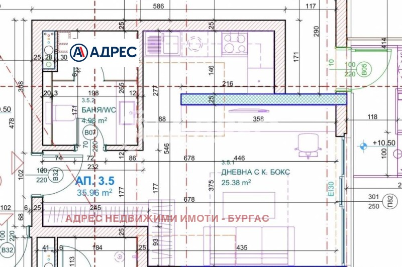 Продава 1-СТАЕН, гр. Бургас, Лазур, снимка 4 - Aпартаменти - 47449421