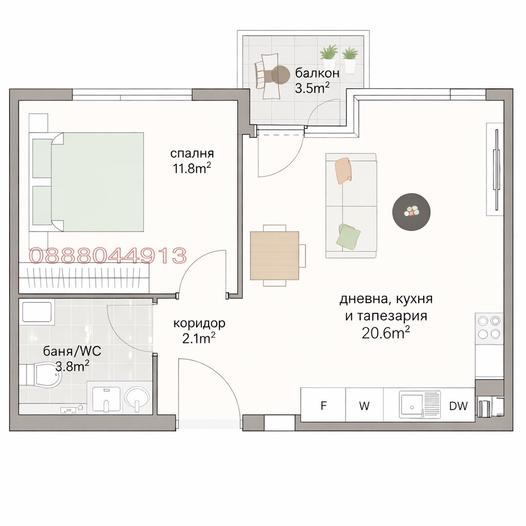 Продава 2-СТАЕН, гр. Варна, Кайсиева градина, снимка 5 - Апартаменти - 54179241