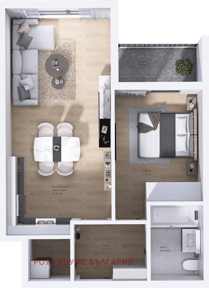 Продава 2-СТАЕН, гр. Пловдив, Остромила, снимка 4 - Апартаменти - 54204958