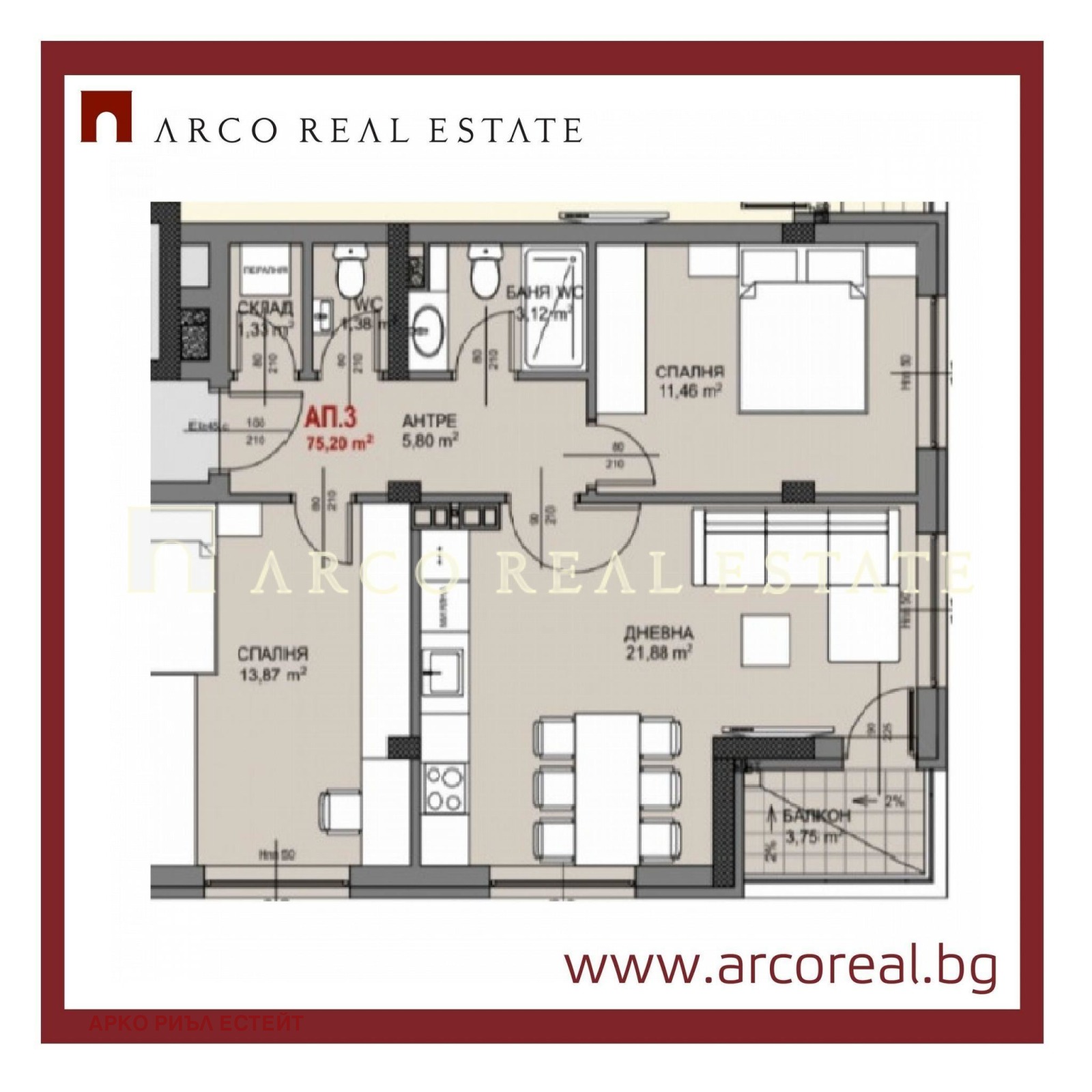 Продава 3-СТАЕН, гр. София, Овча купел, снимка 2 - Апартаменти - 54187659