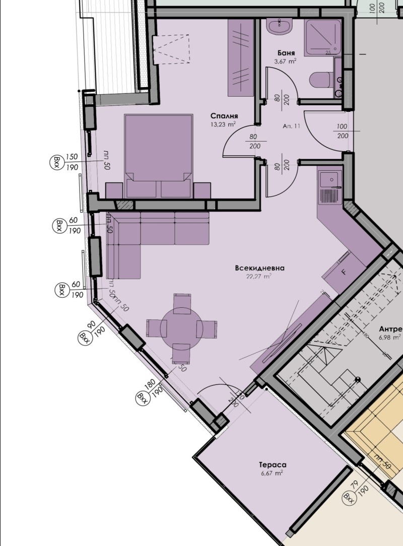 Myytävänä  1 makuuhuone Plovdiv , Karšijaka , 66 neliömetriä | 55120013 - kuva [2]