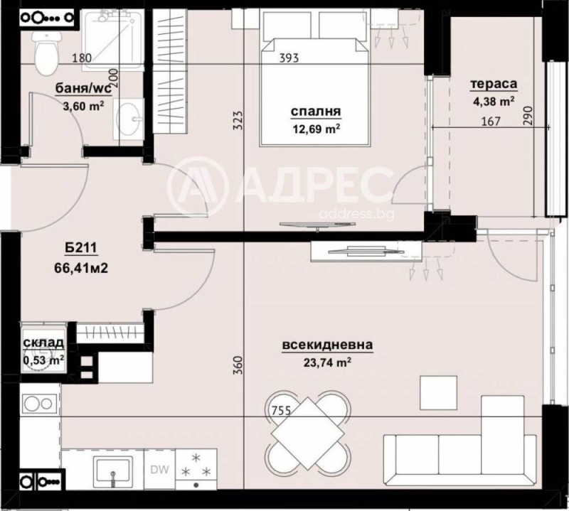 Продава 2-СТАЕН, гр. Бургас, област Бургас, снимка 3 - Апартаменти - 51644913