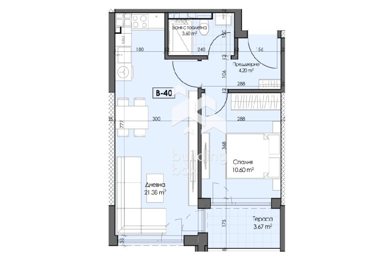 Satılık  1 yatak odası Plovdiv , Gagarin , 65 metrekare | 54794415 - görüntü [5]