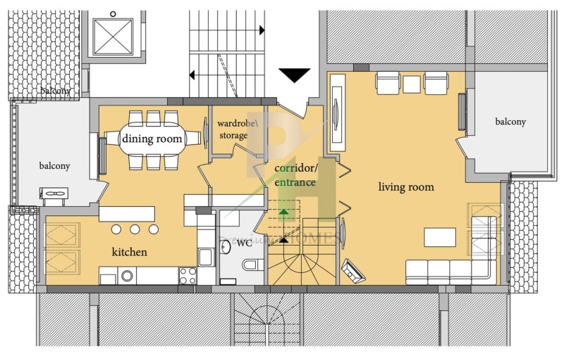Till salu  Etagevåning Sofia , Manastirski livadi , 215 kvm | 55078906 - bild [12]