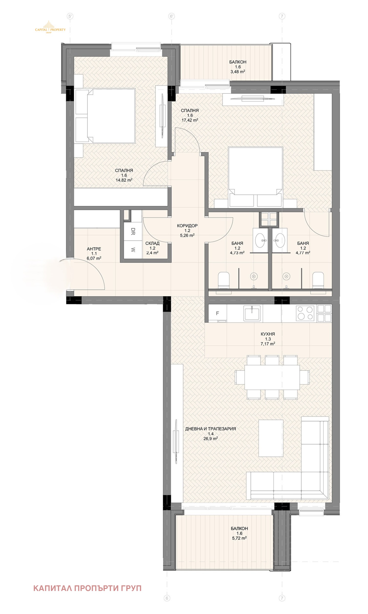 Продава 3-СТАЕН, гр. София, Овча купел
