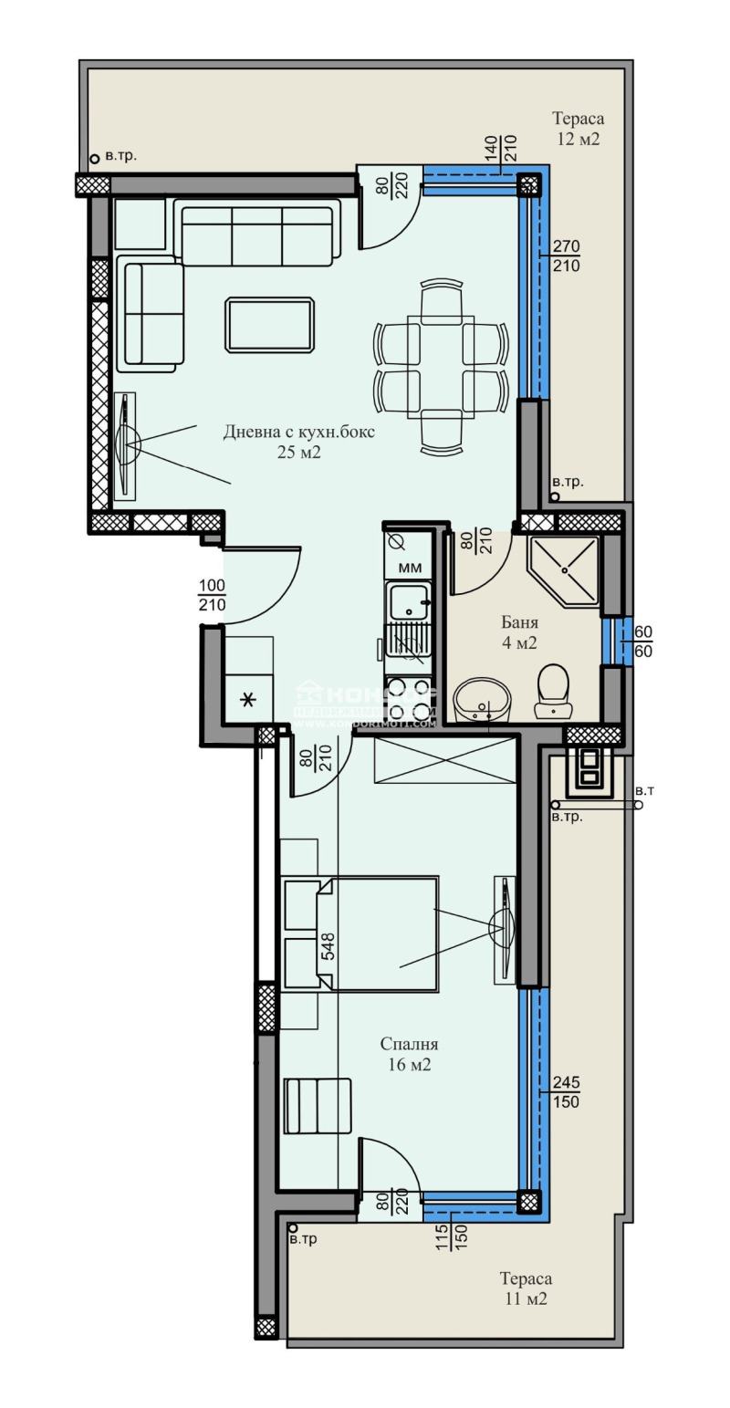 Till salu  1 sovrum Plovdiv , Vastanitjeski , 90 kvm | 15428750 - bild [2]