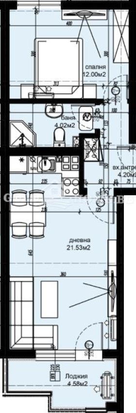 Na prodej  1 ložnice Plovdiv , Christo Smirnenski , 65 m2 | 17790405 - obraz [2]