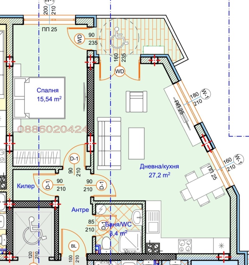 En venta  1 dormitorio Varna , Pogrebi , 79 metros cuadrados | 78279889 - imagen [3]