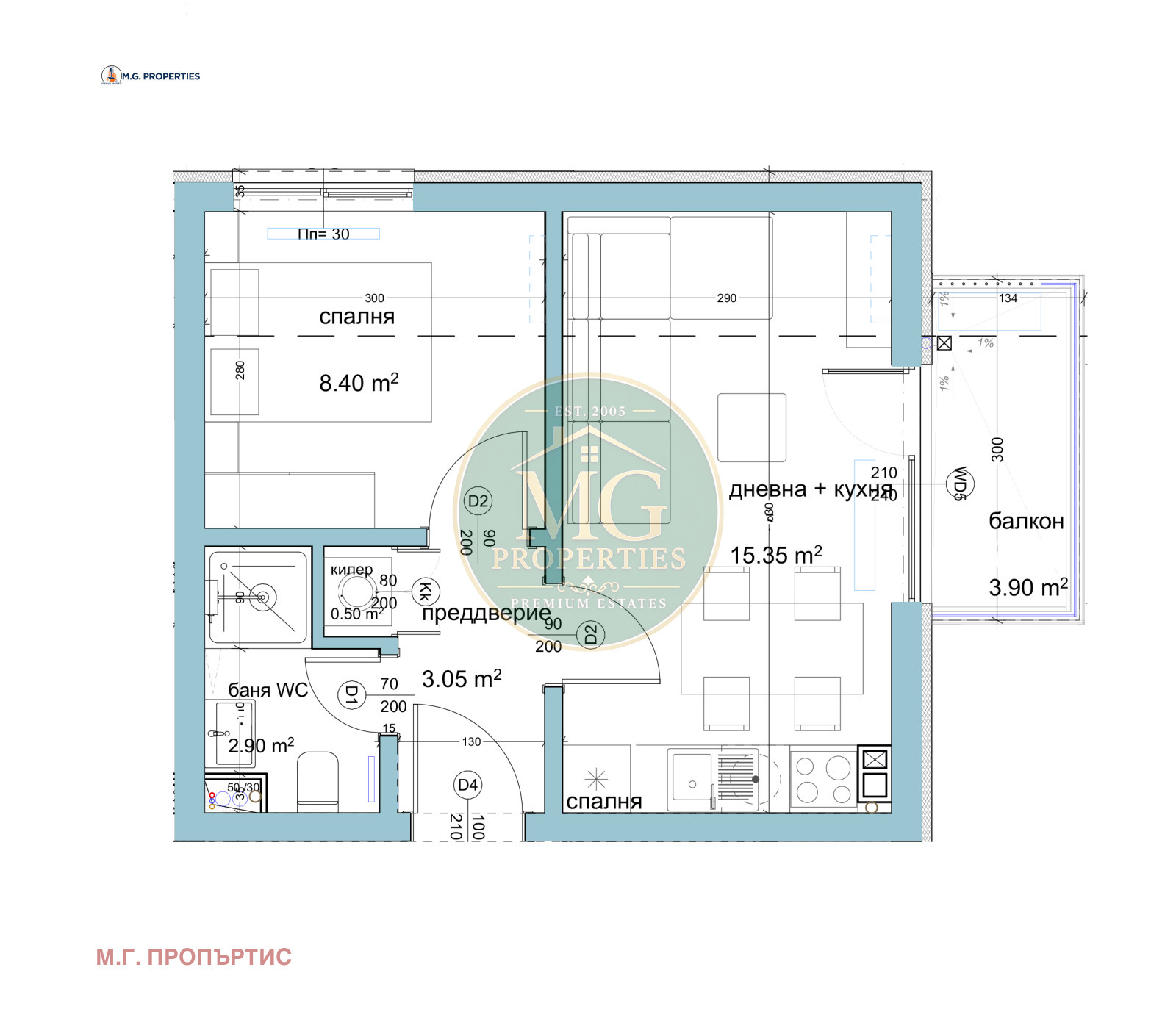 Продава 2-СТАЕН, гр. Варна, Кайсиева градина, снимка 3 - Апартаменти - 55930160