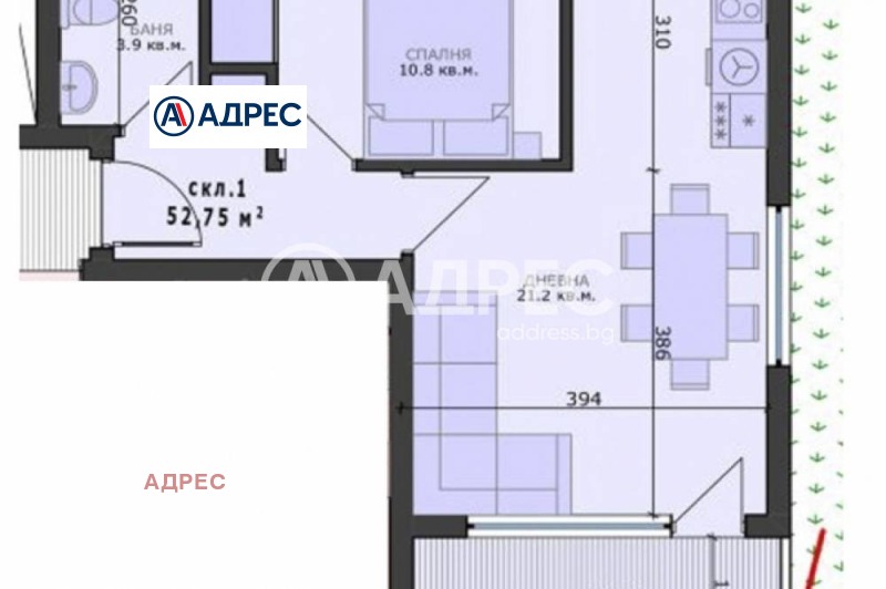 Продава  2-стаен град Варна , Възраждане 4 , 60 кв.м | 35721564 - изображение [2]