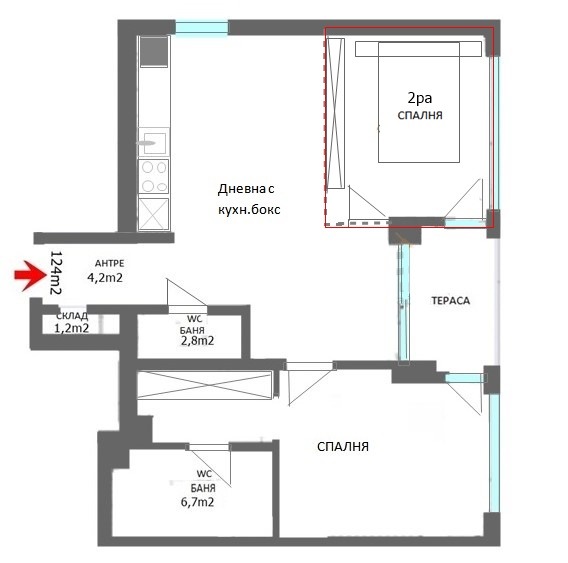 Продается  2 спальни София , Дружба 2 , 124 кв.м | 73631560 - изображение [3]
