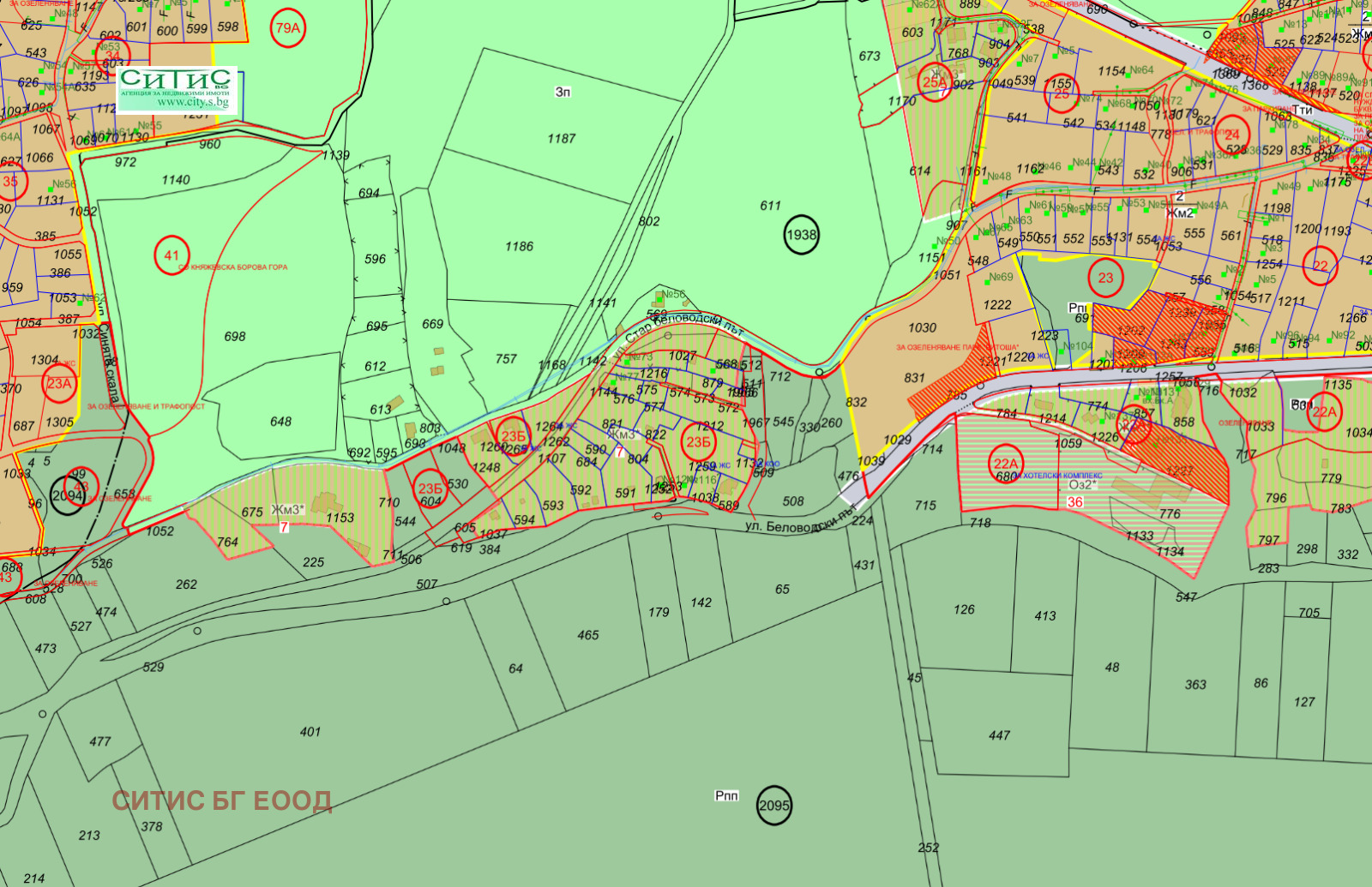 Продава ПАРЦЕЛ, гр. София, в.з.Беловодски път, снимка 2 - Парцели - 53412120