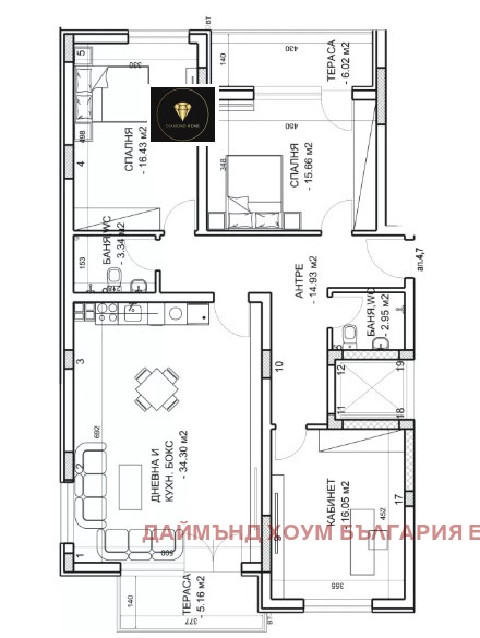 Продается  3 спальни Пловдив , Младежки Хълм , 150 кв.м | 63006098 - изображение [2]