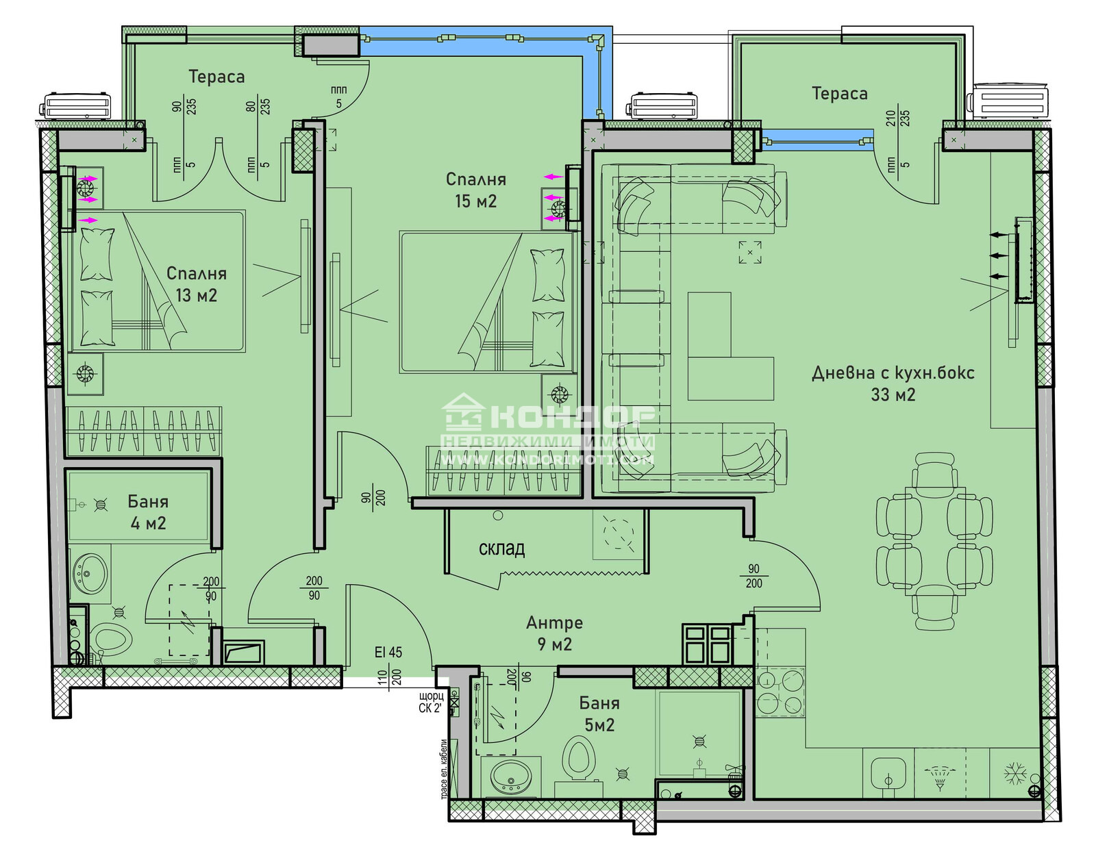 Продава 3-СТАЕН, гр. Пловдив, Кючук Париж, снимка 2 - Апартаменти - 52005274