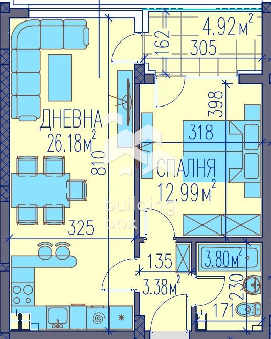 Til salg  1 soveværelse Plovdiv , Trakiya , 72 kvm | 96994781 - billede [4]