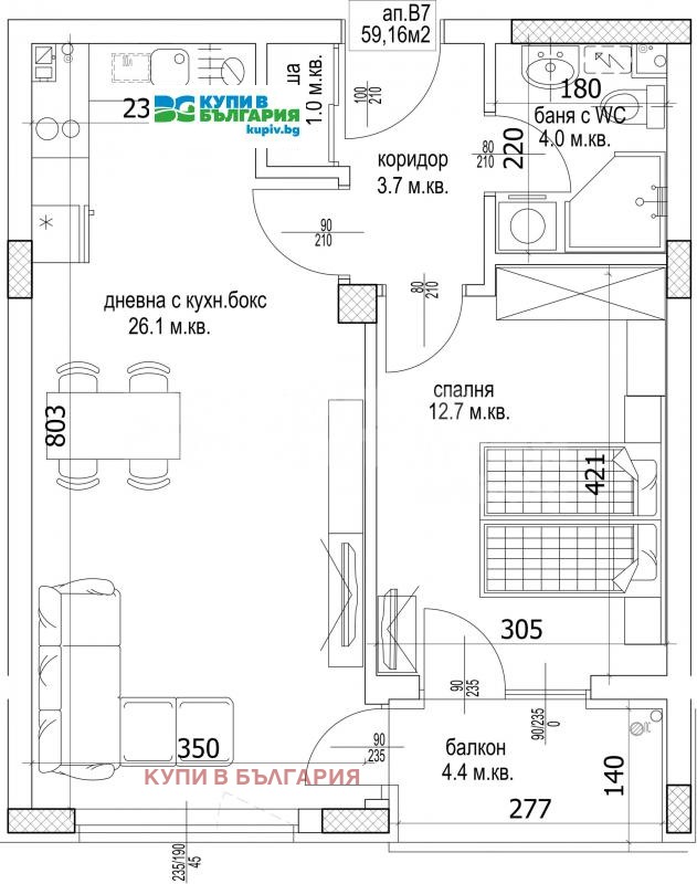 Продается  1 спальня Варна , Кайсиева градина , 70 кв.м | 11252713 - изображение [8]