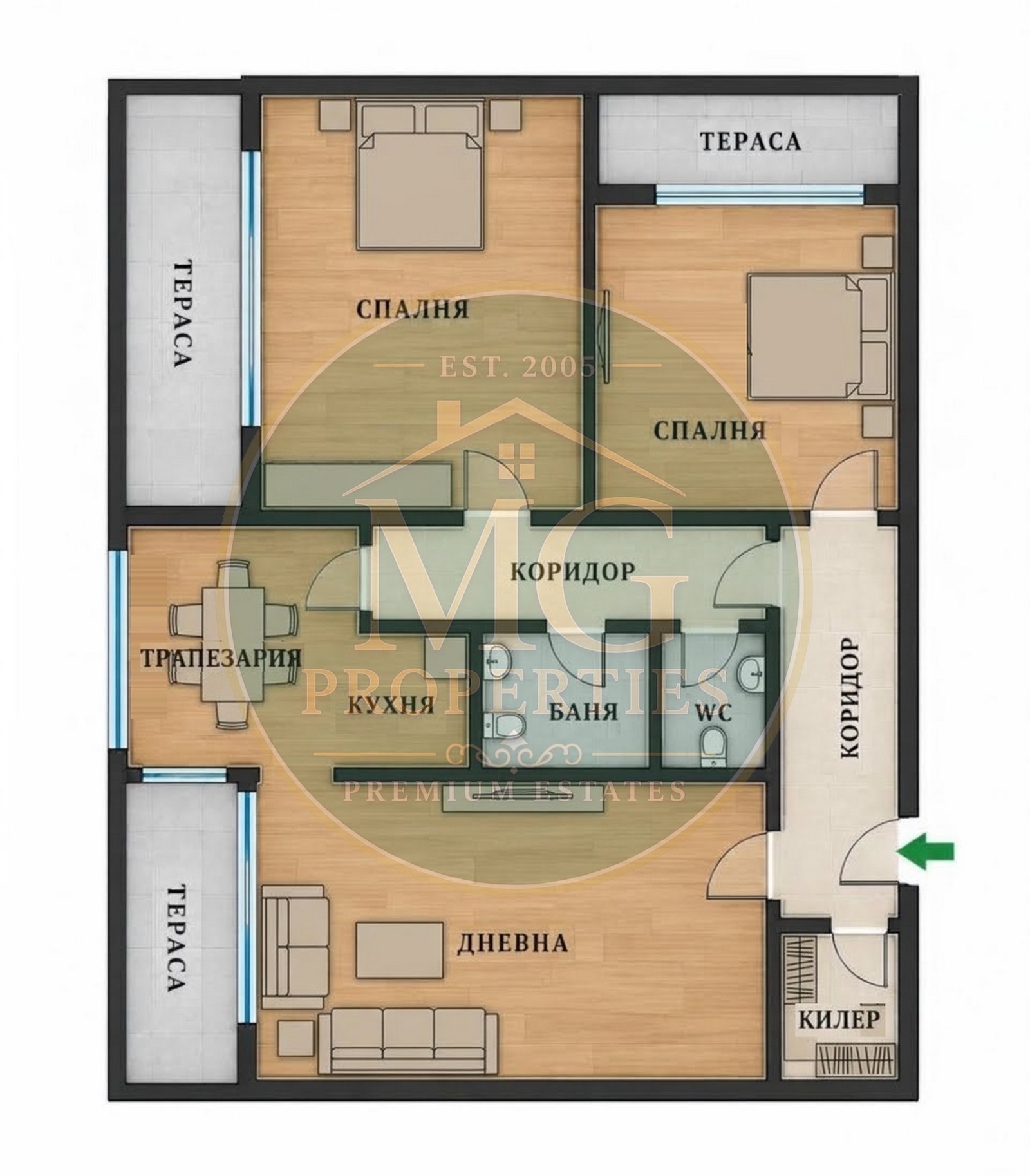 Продава 4-СТАЕН, гр. Варна, Чайка, снимка 14 - Апартаменти - 56720483