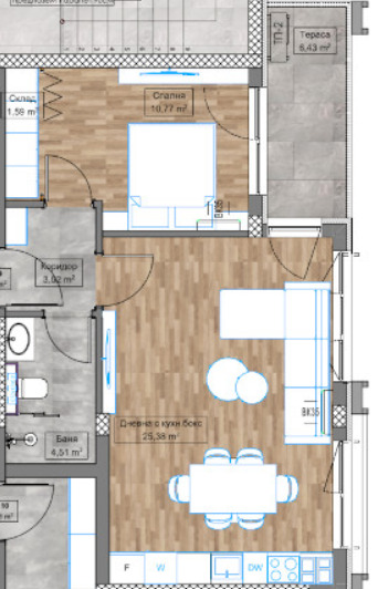 Продава 2-СТАЕН, гр. Пловдив, Кършияка, снимка 5 - Апартаменти - 54136064