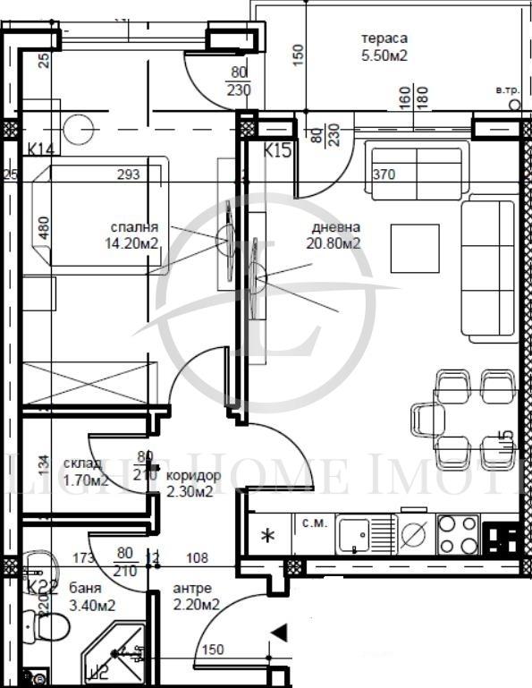 Продава 2-СТАЕН, гр. Пловдив, Беломорски, снимка 5 - Апартаменти - 56305263