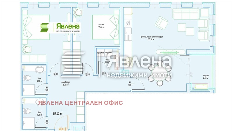 Продава 3-СТАЕН, гр. София, Малинова долина, снимка 8 - Aпартаменти - 47946993