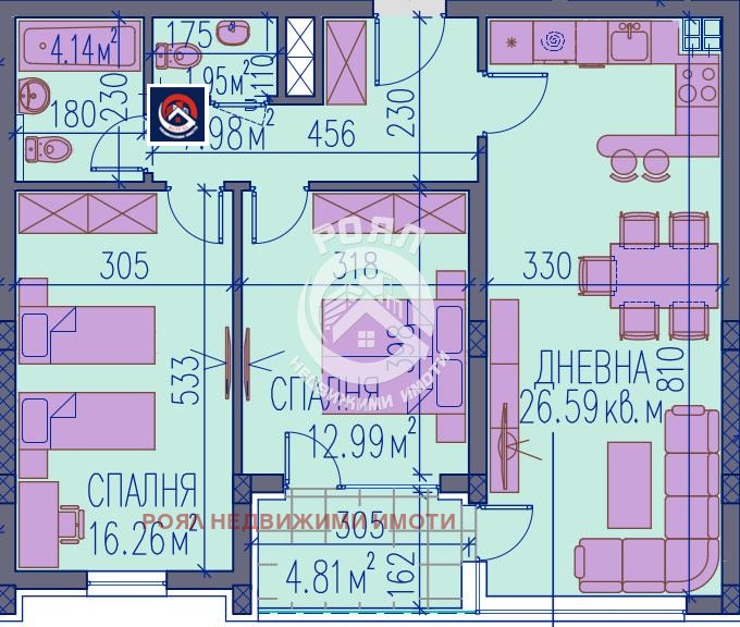 Myytävänä  2 makuuhuonetta Plovdiv , Kamenitsa 2 , 107 neliömetriä | 97387759 - kuva [2]