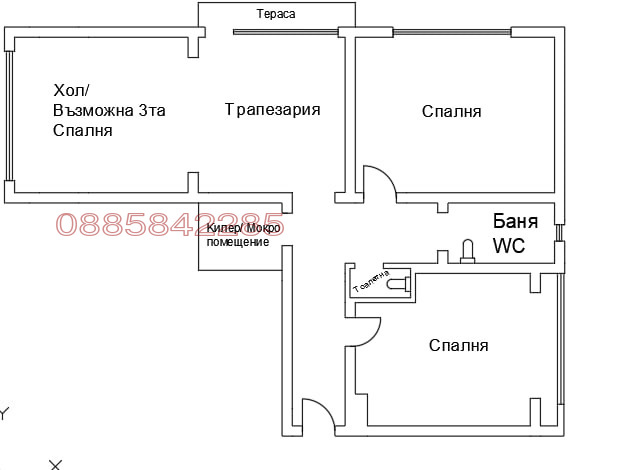 Продава 4-СТАЕН, гр. София, Стрелбище, снимка 4 - Апартаменти - 54571581