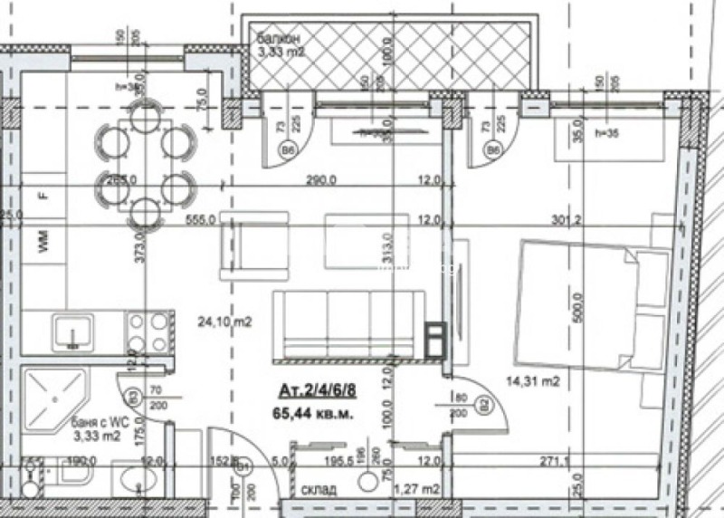 Satılık  1 yatak odası Sofia , Nadejda 4 , 66 metrekare | 22955960 - görüntü [2]