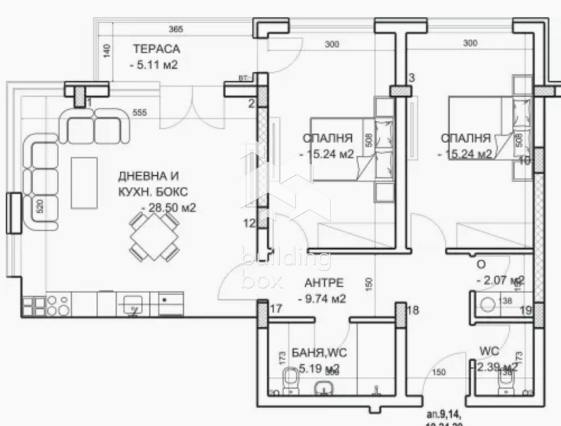 Eladó  2 hálószobás Plovdiv , Mladezski Halm , 111 négyzetméter | 44114043 - kép [3]
